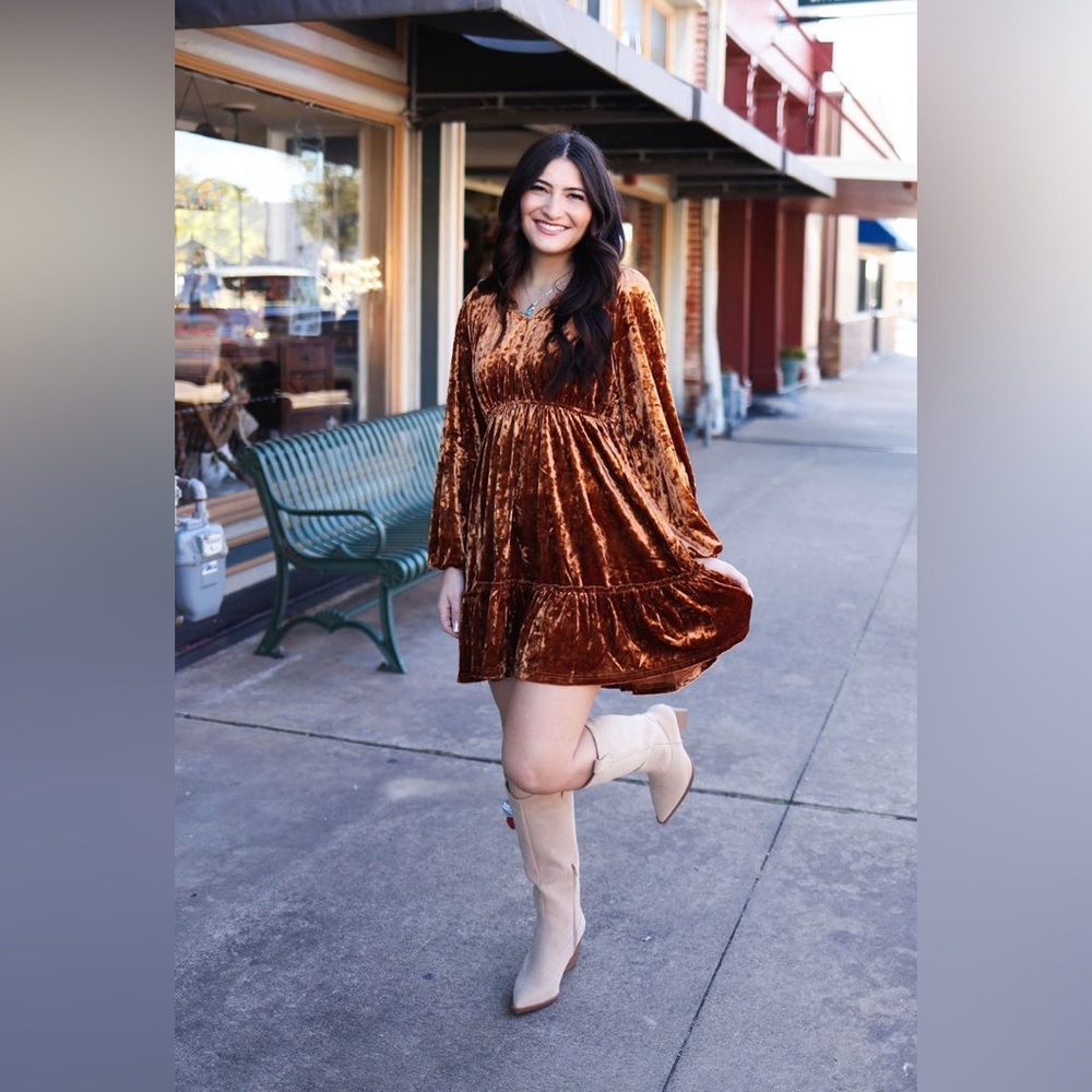 Velvet Western Dress